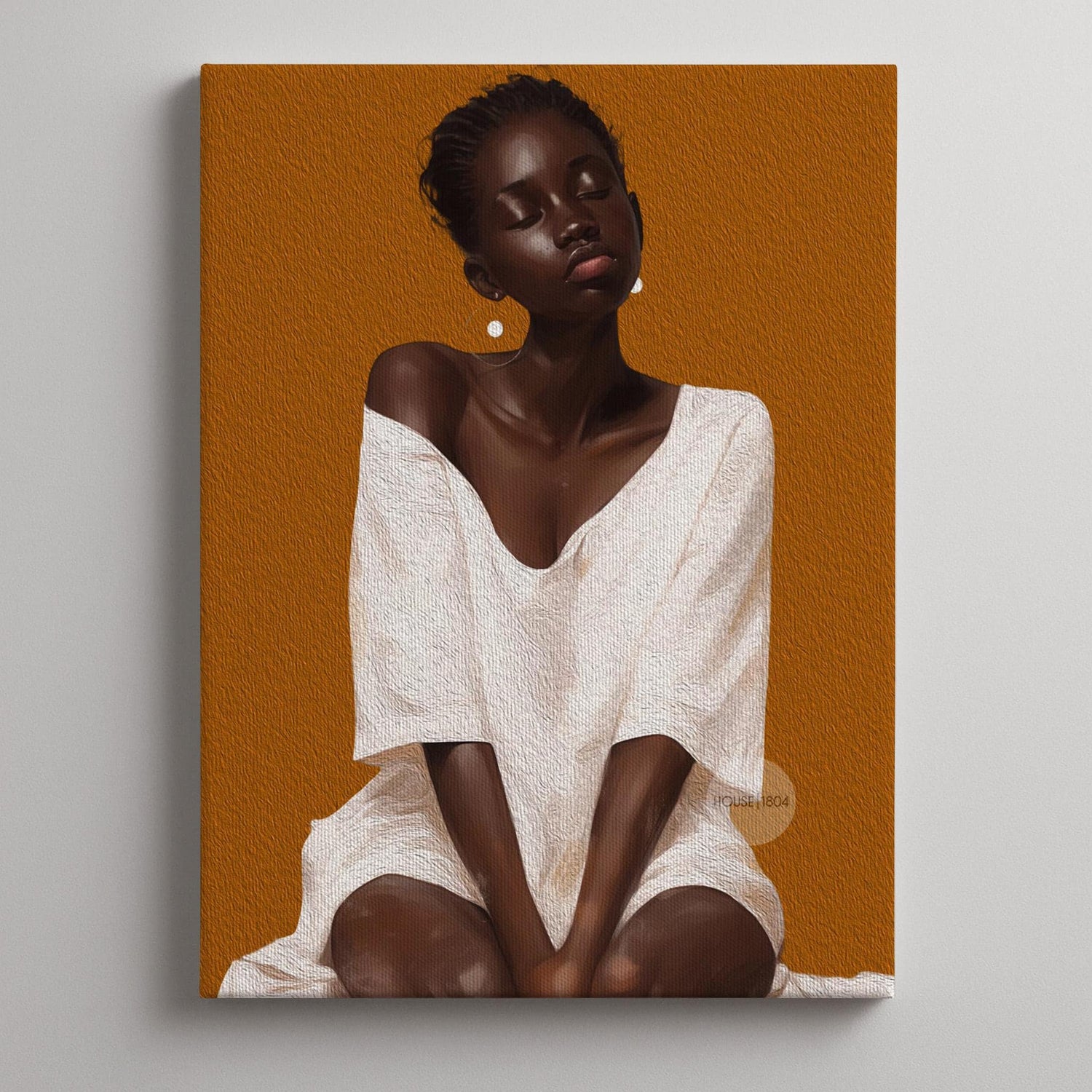 Black Woman Portrait Abstract Art Print: Bold Statement