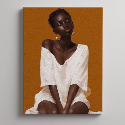 Black Woman Portrait Abstract Art Print: Bold Statement