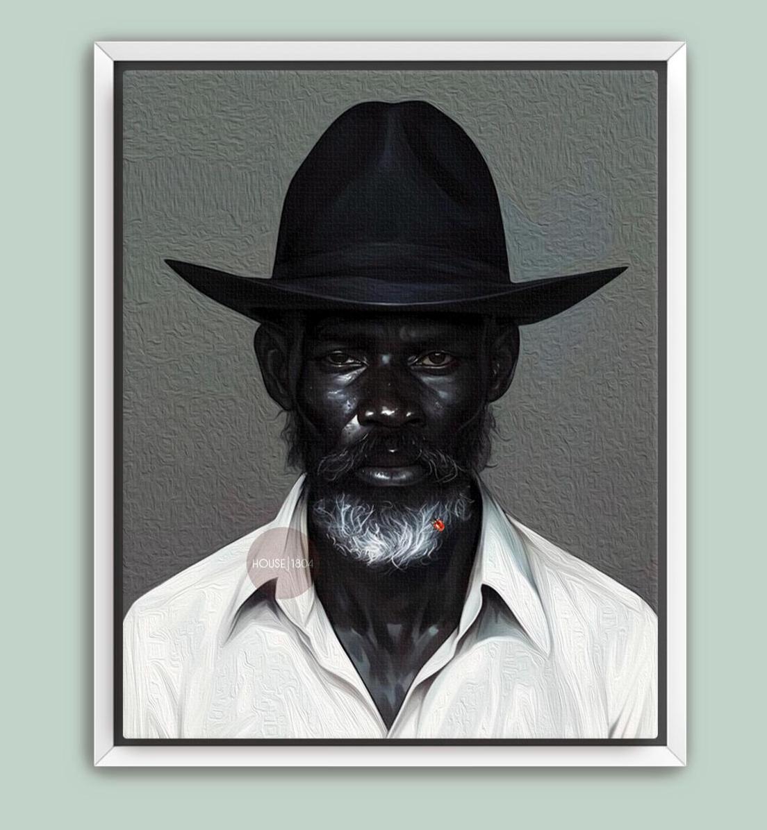 Black Man Gray Beard Canvas Art, Silver Fox Man Art Print, Gray Haired Man Art,  Black Man Art, Mature Art, African American Man Art