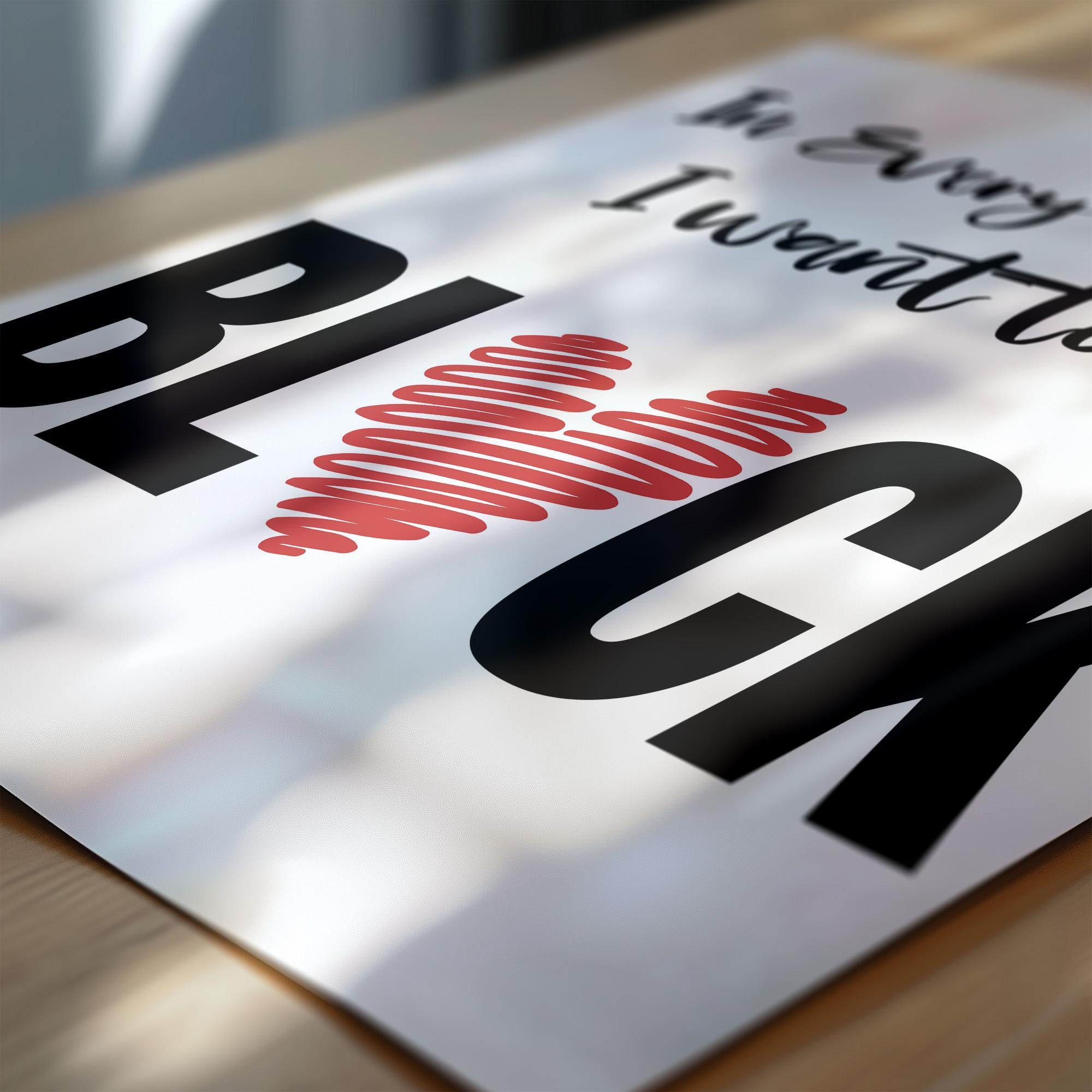 Minimalist Typography Print, Black and Proud