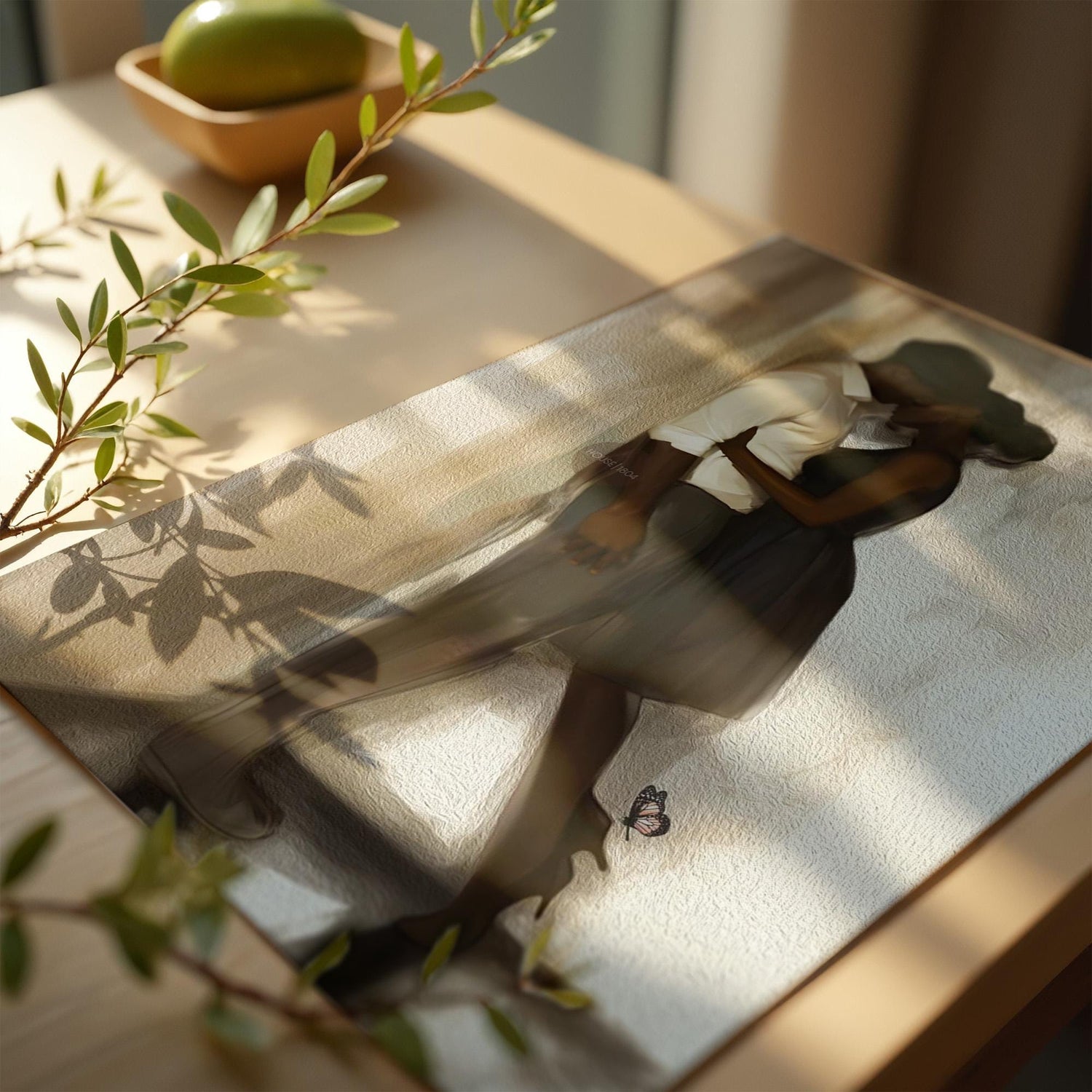 Black Love Art Print, African American Couple, Valentine&