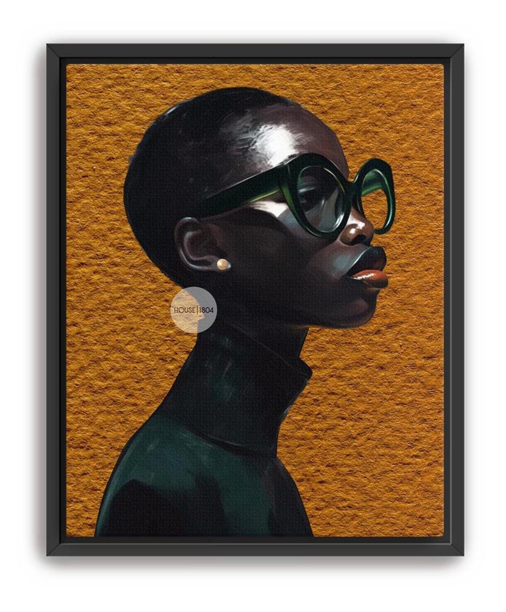 Black Woman Wall Art – Melanin Canvas Print | Bold Yellow Color Decor