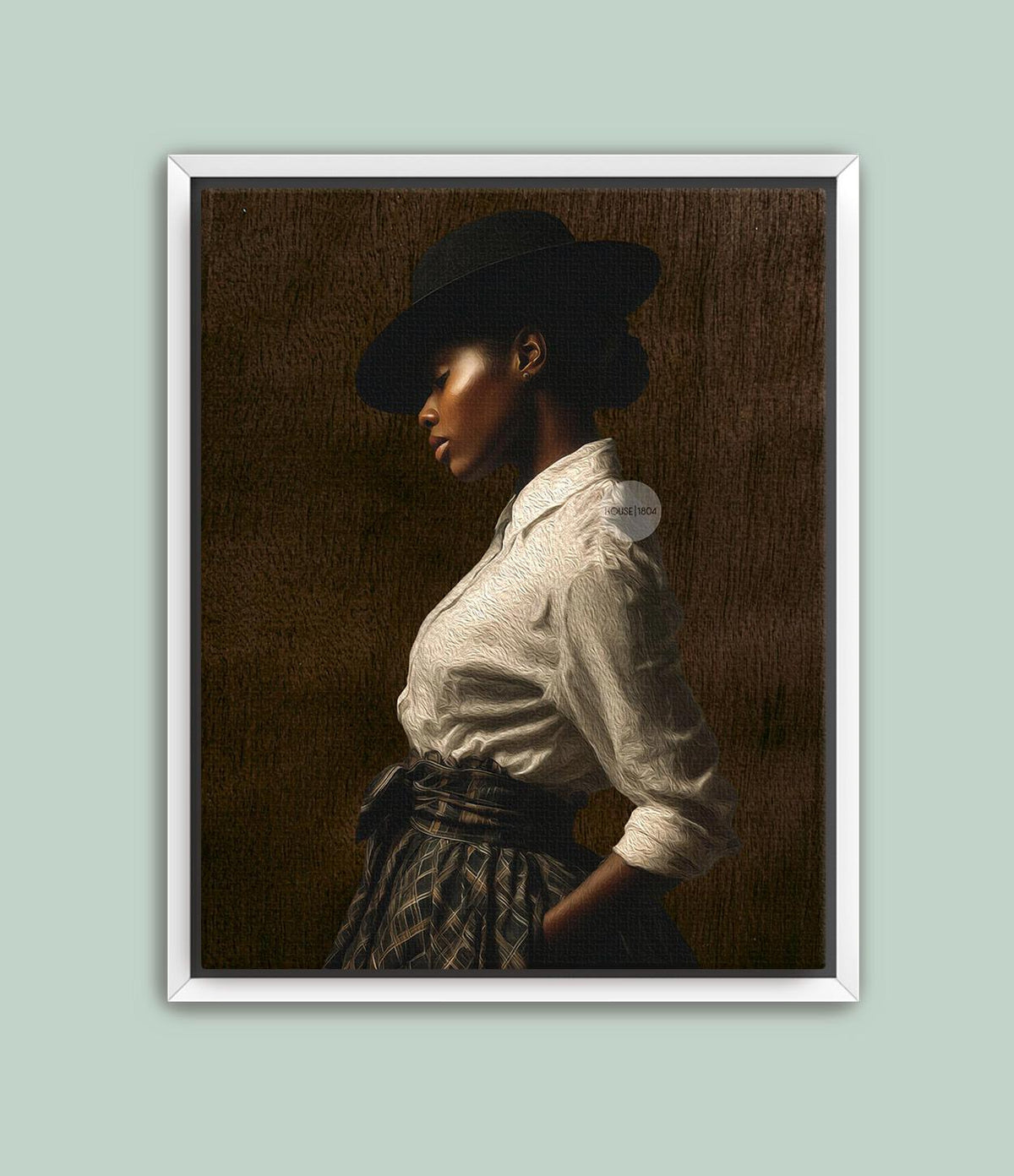 African American Woman Wall Art: Harlem Renaissance Style Canvas Print