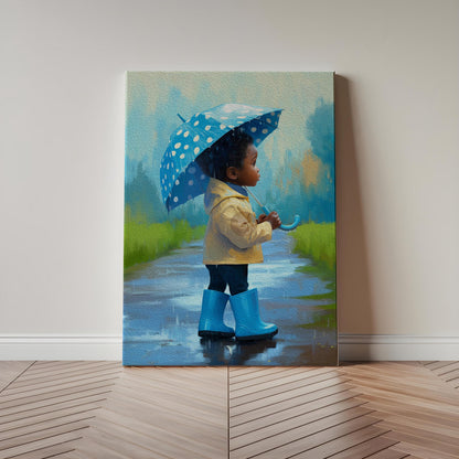 Black Boy Joy Art, Bold Nursery Canvas, Colorful Moody Kids