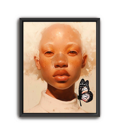 Black Woman Albino Modern Wall Art, Minimalist Cultured Art, African American Wall Art, Black Woman Art Print, Black Woman Afro Art, Melanin