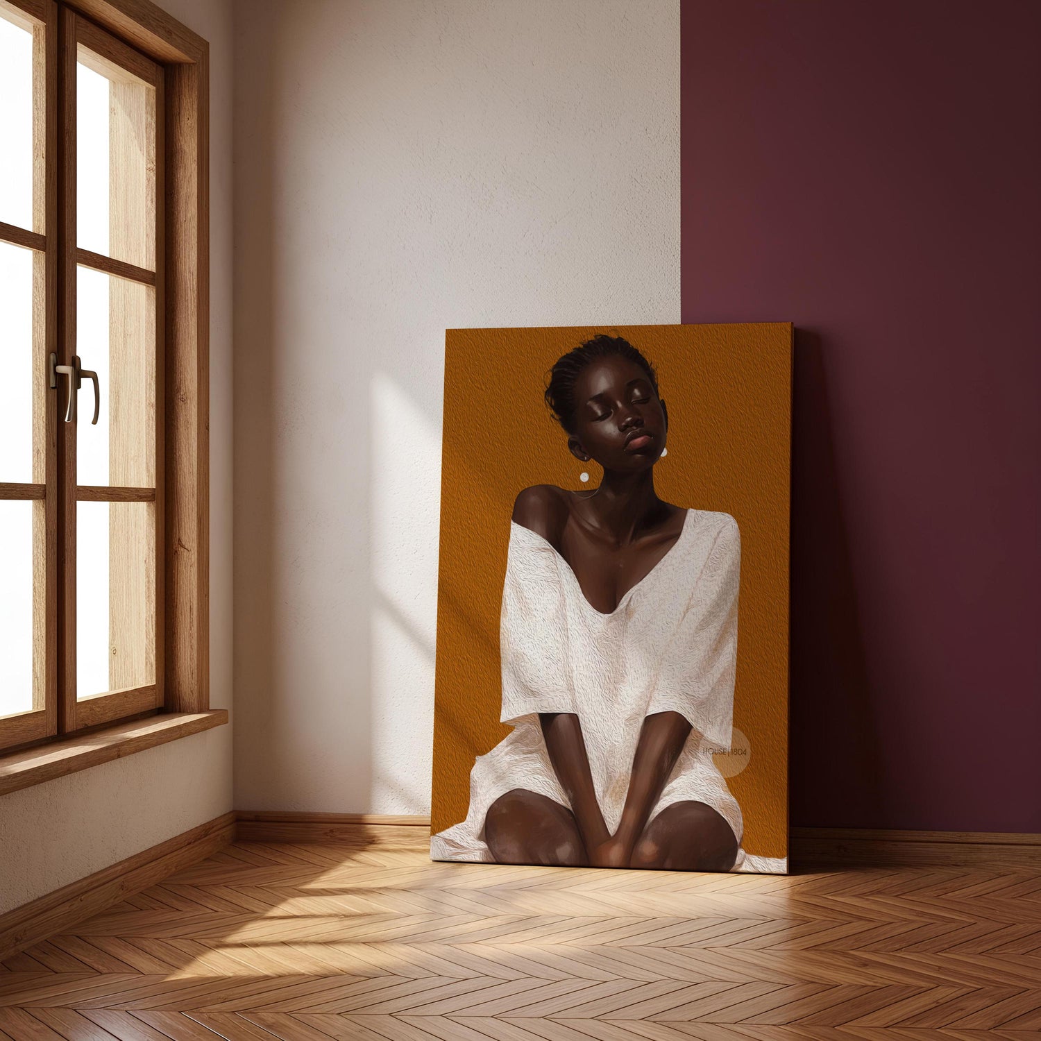 Black Woman Portrait Abstract Art Print: Bold Statement