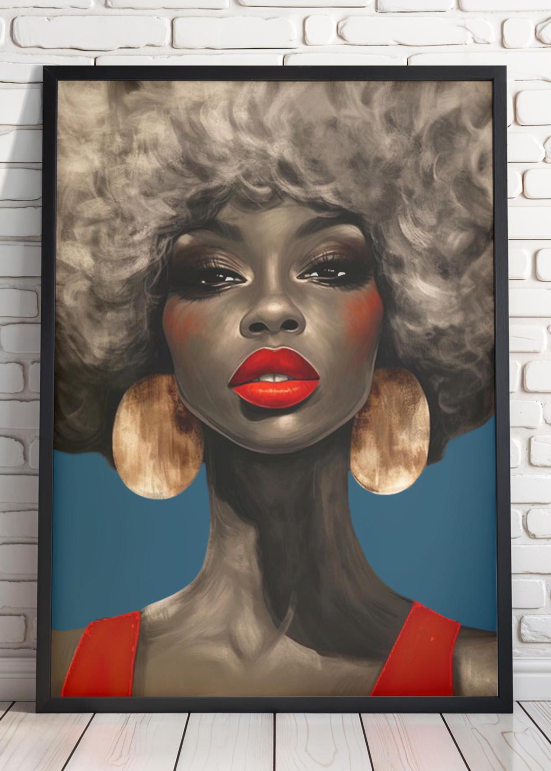 Black Girl Art Colorful Wall Decor, Black Woman Art, African American Art, Black Bold Art, Black Boho Art, Abstract Colorful Woman Portrait