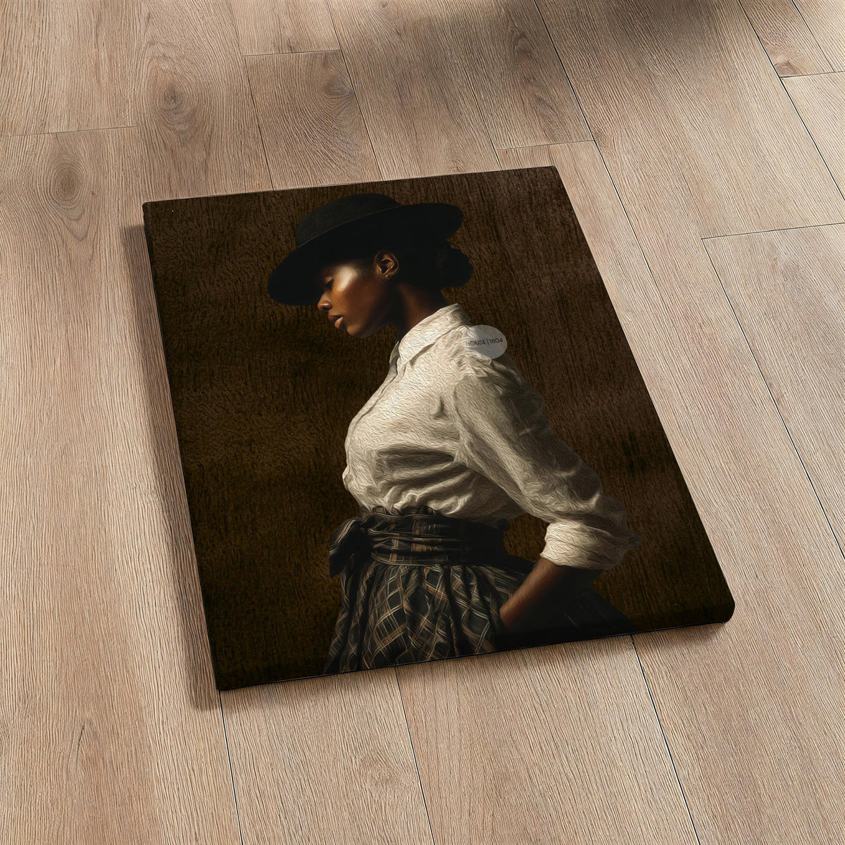 African American Woman Wall Art: Harlem Renaissance Style Canvas Print