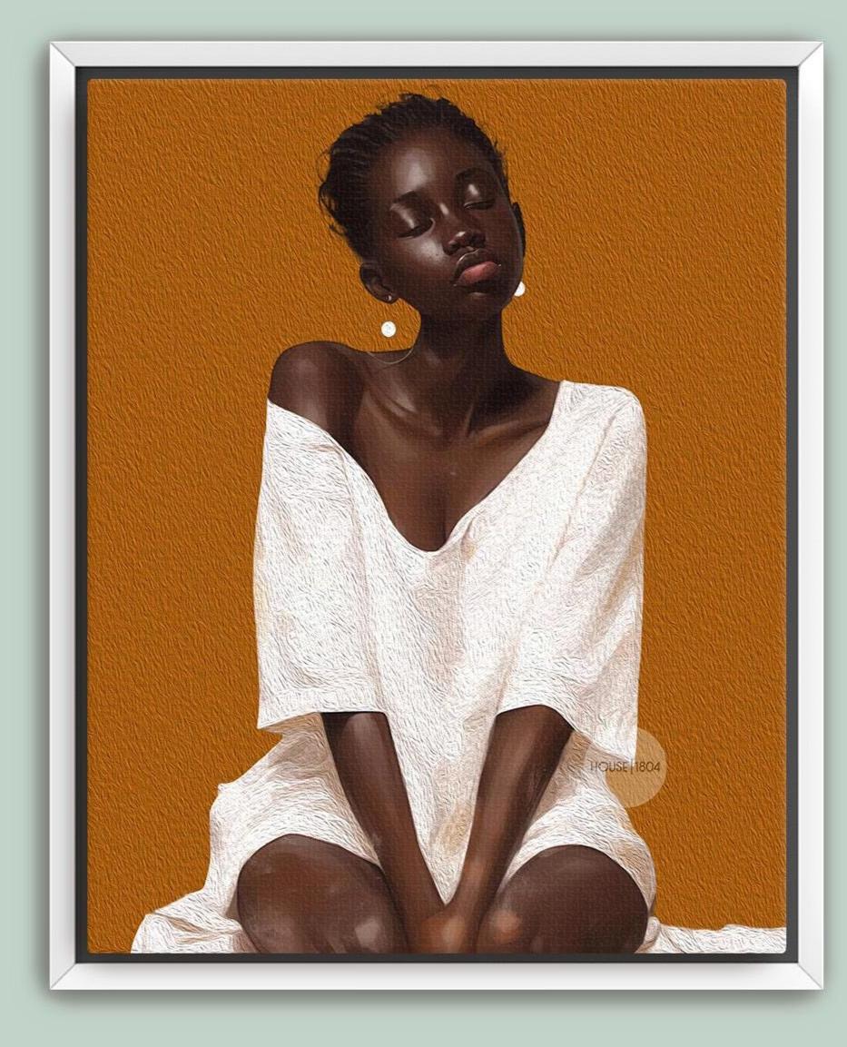 Black Woman Portrait Abstract Art Print: Bold Statement