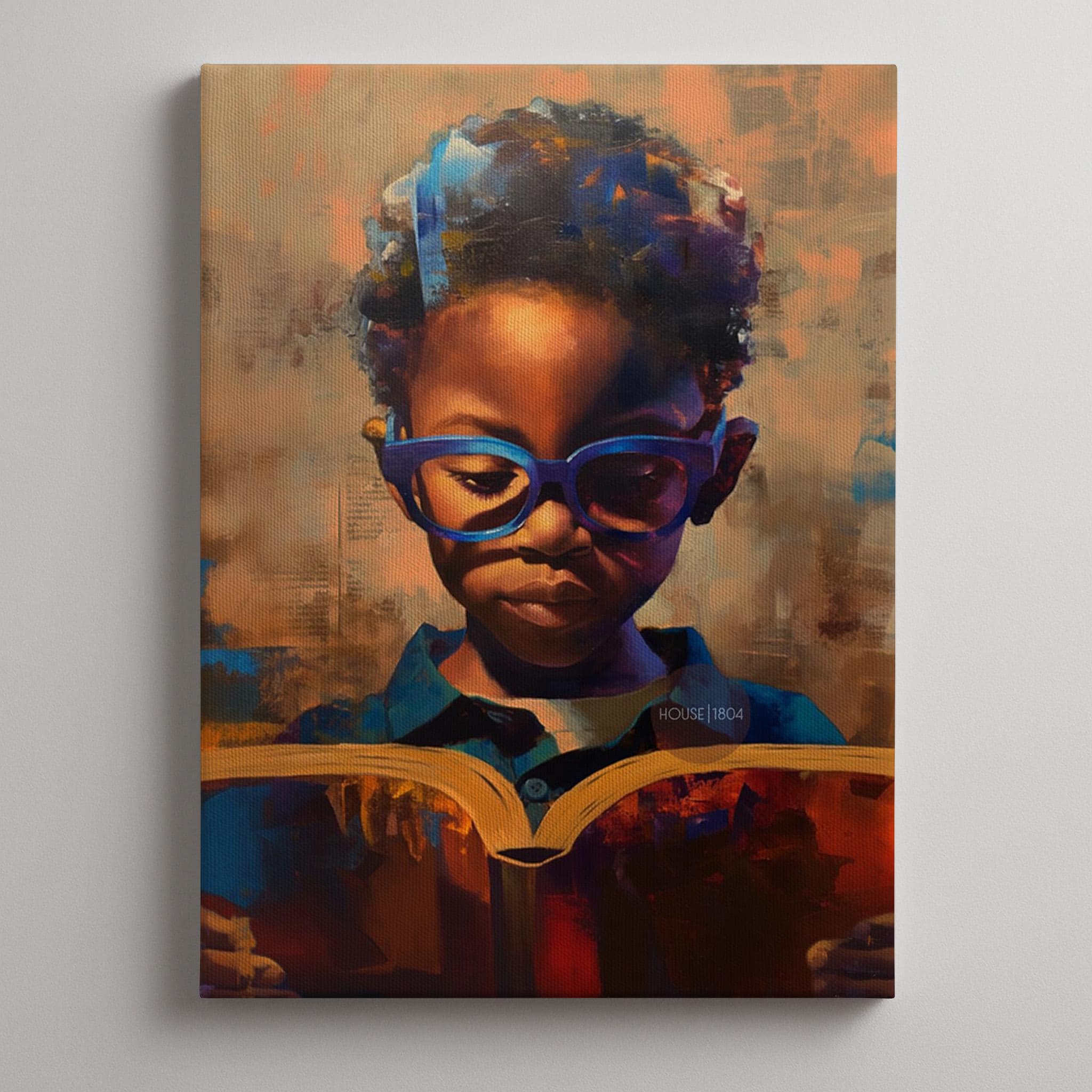 Black Boy Reading Art, Black Boy Joy Reading Poster, Black Boy