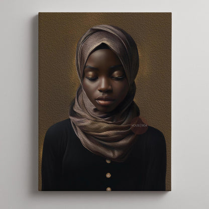 Muslim Woman Artwork, Islamic Wall Art Print, Faith Inspired Home Decor