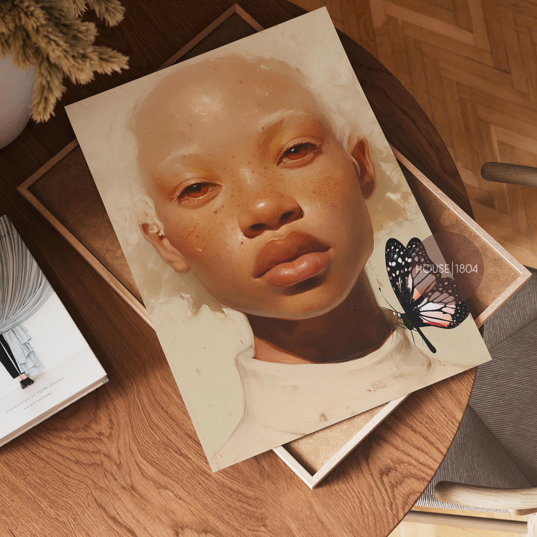 Black Woman Albino Modern Wall Art, Minimalist Cultured Art, African American Wall Art, Black Woman Art Print, Black Woman Afro Art, Melanin