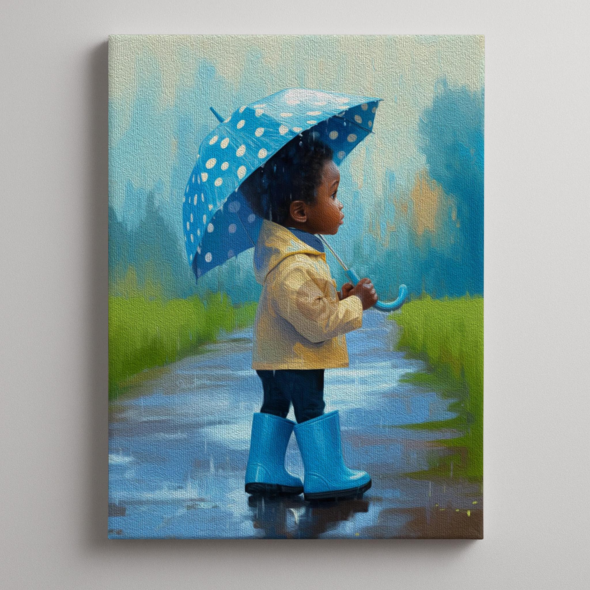 Black Boy Joy Art, Bold Nursery Canvas, Colorful Moody Kids