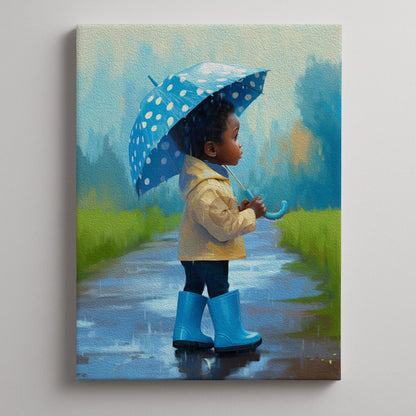 Black Boy Joy Art, Bold Nursery Canvas, Colorful Moody Kids