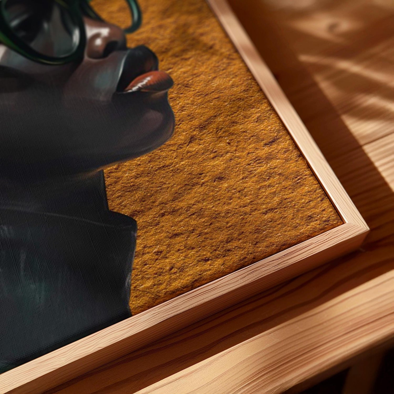 Black Woman Wall Art – Melanin Canvas Print | Bold Yellow Color Decor