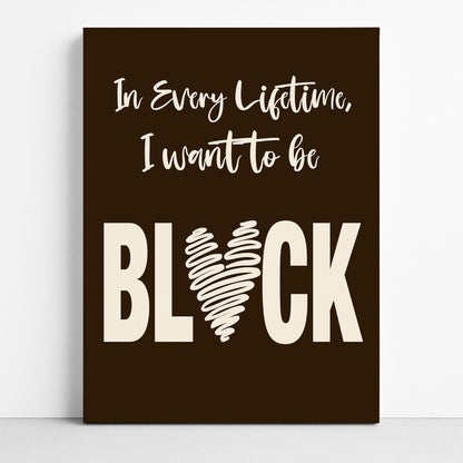 Minimalist Typography Print, Black and Proud