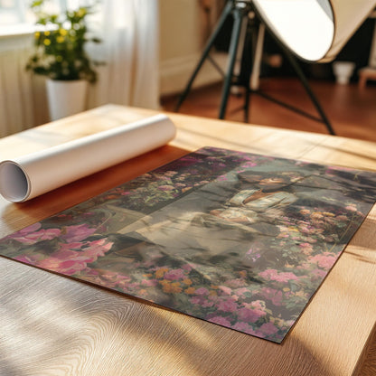 Black Couple Art Print: Vintage African American Love Canvas