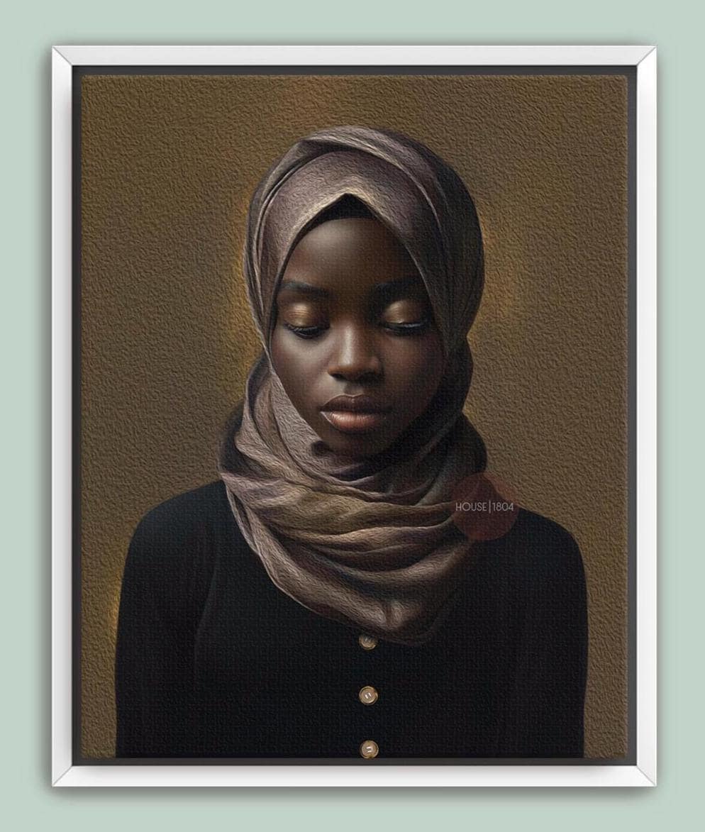 Muslim Woman Artwork, Islamic Wall Art Print, Faith Inspired Home Decor