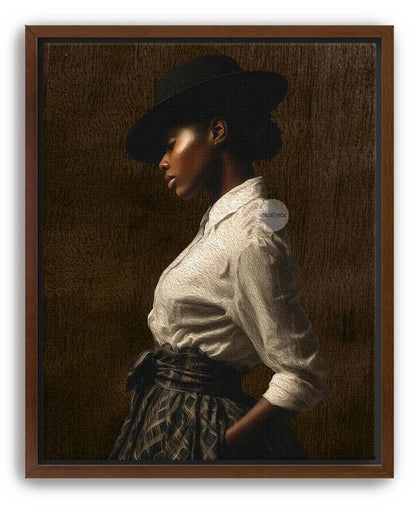 African American Woman Wall Art: Harlem Renaissance Style Canvas Print