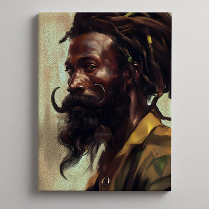 Black Earthy Art, Afrocentric Black Man Art, African-American Man Art, Black Man Art, Black Boy Art, Black Art Hair Locs, Masculine Wall Art