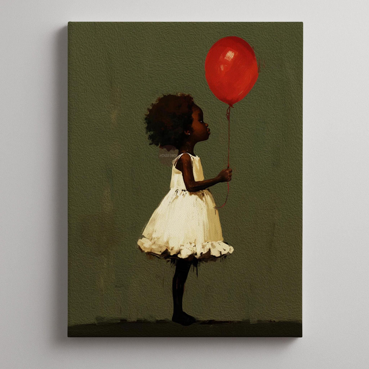 Black Girl Art, Whimsical Balloon Print | Paper Or Canvas, Nursery Wall Decor - Multiple Sizes