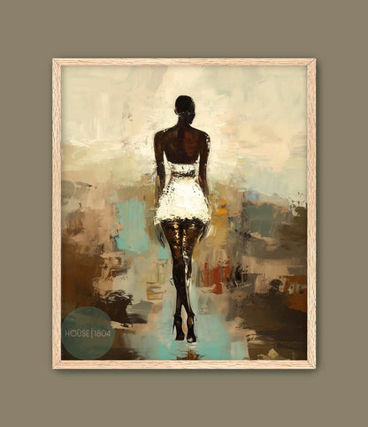Black Woman Silhouette Art, Black Woman Art, Modern Afrocentric Art, African Wall Decor, Boho Art, Bald Black Woman Art Work, Abstract Woman