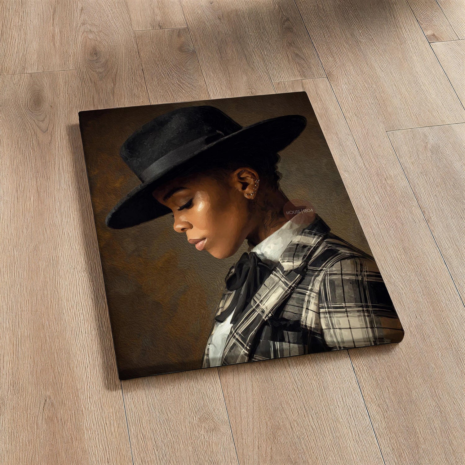 Black Woman Dandy Art - Afrocentric Wall Art | Vibrant Bohemian Dandy Artwork Canvas