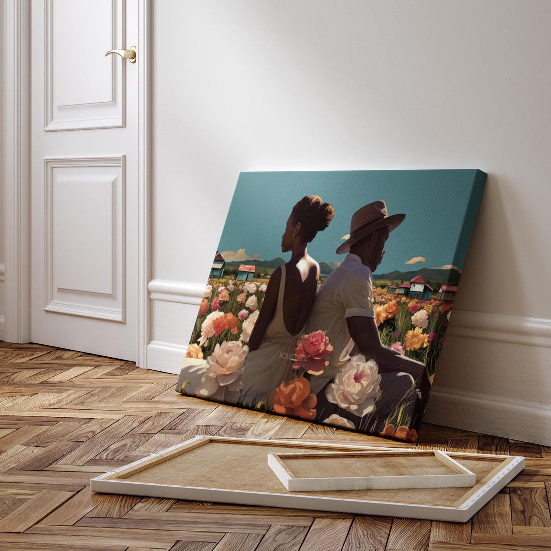 Black King and Queen Painting: African American Couple Art Print