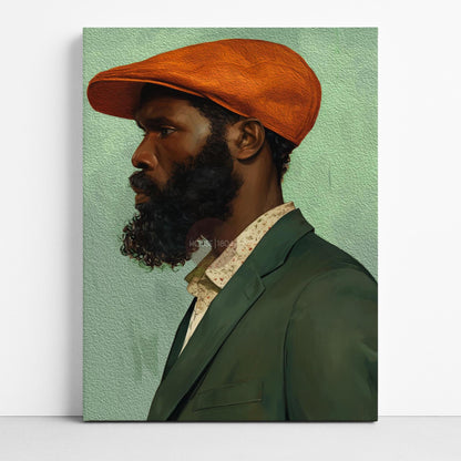 African American Male Art, Modern Afrocentric Portrait Print Fine Art