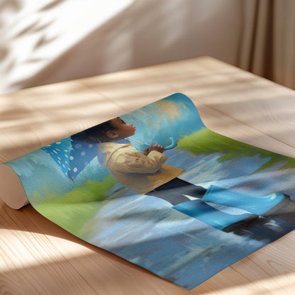 Black Boy Joy Art, Bold Nursery Canvas, Colorful Moody Kids