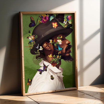 Colorful Black Man Canvas Art