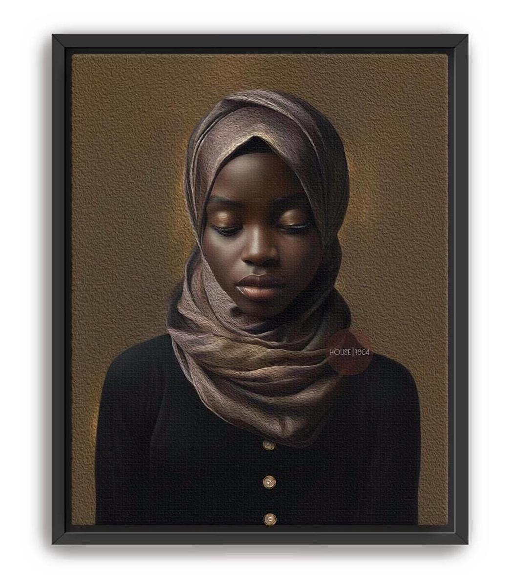 Muslim Woman Artwork, Islamic Wall Art Print, Faith Inspired Home Decor