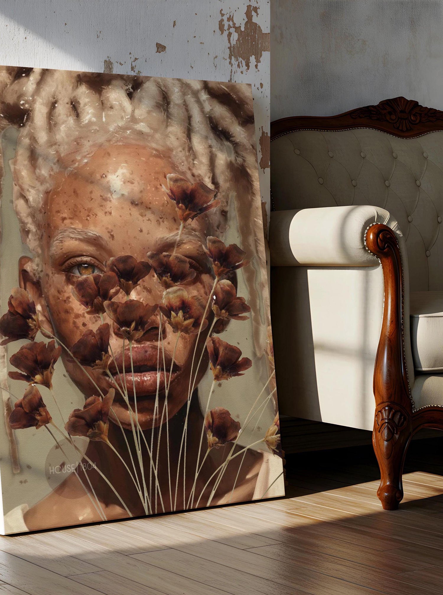 Black Woman Locs Artwork: Modern African American Print