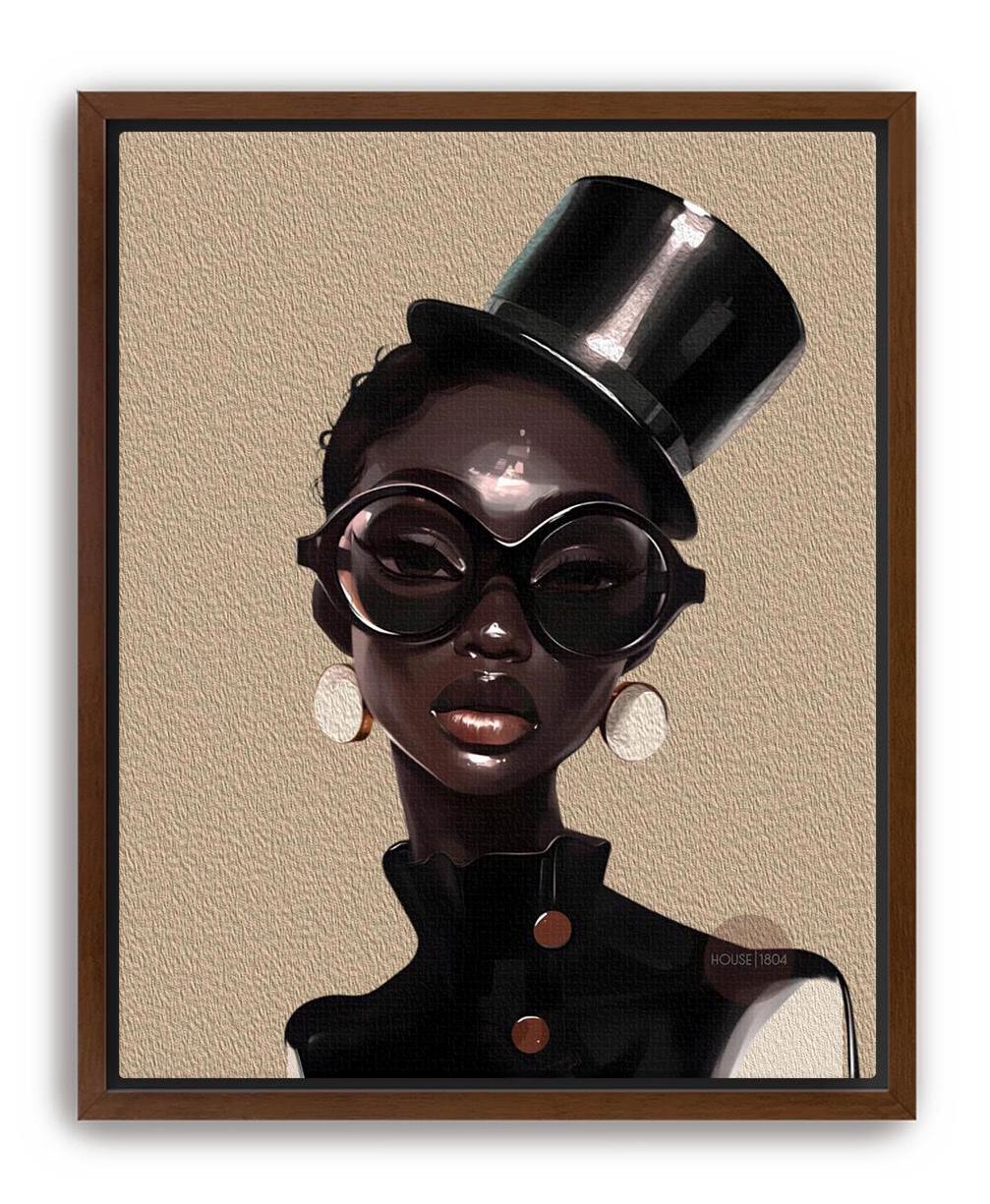 Abstract African American Fashion Artwork, Black Woman Fine Art