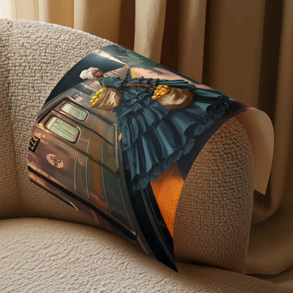 Karabela Dress Art, Haitian Fashion Art, Haitian In The City, Karabela Art, Caribbean Art, Bohemian Art Prints, Modern Haitian Art Prints