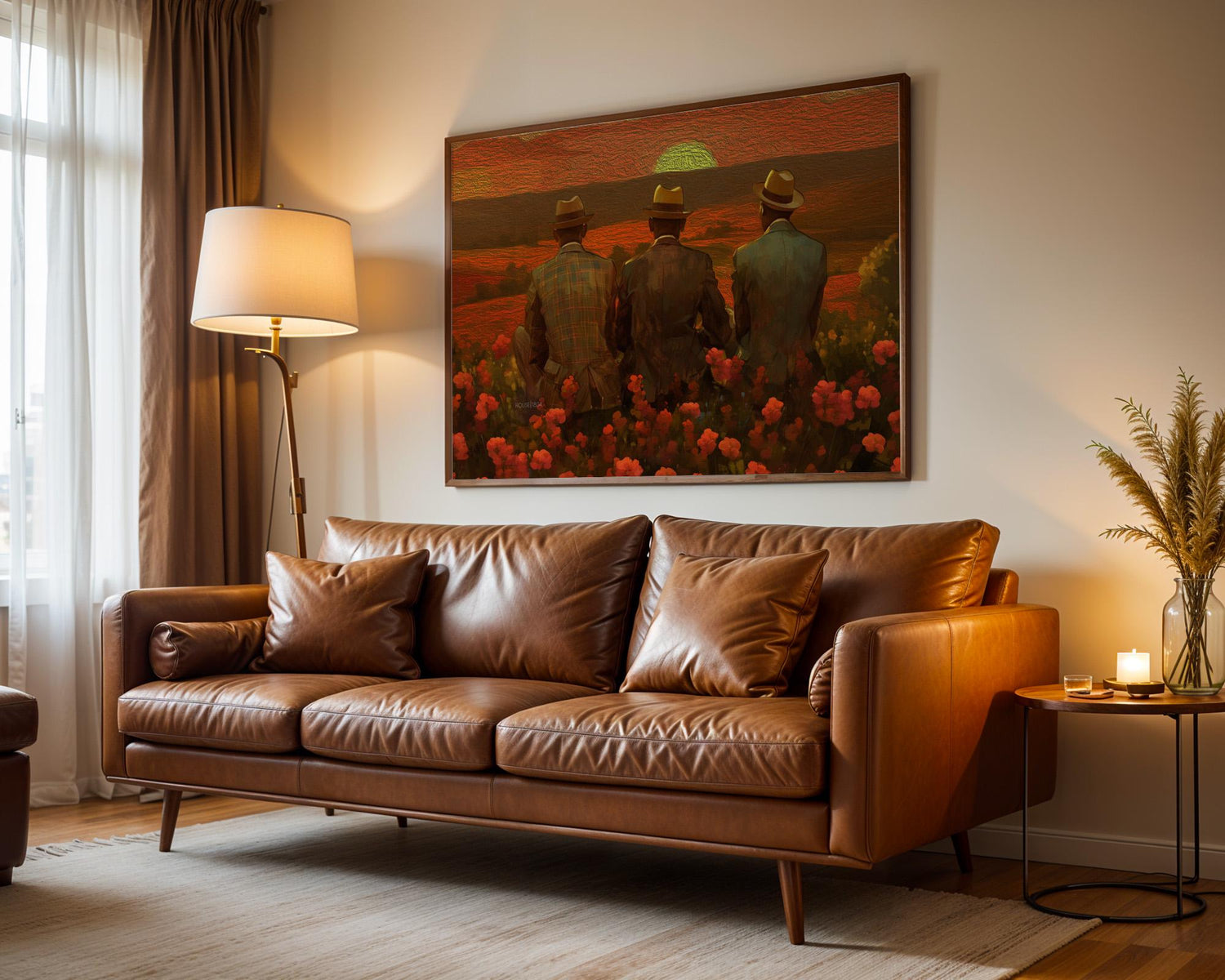 African American Man Canvas, Black Brothers Art, Black Men Wall Art, Brotherhood Art Print, Vintage Style Brotherhood Portrait