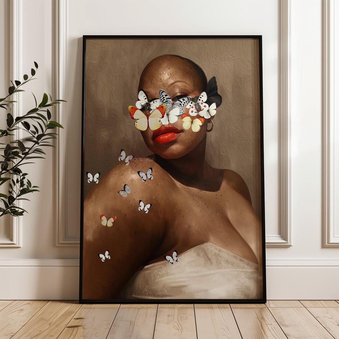 Bold Curvy Black Woman Print: Plus Size Black Woman Body Art