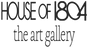 Logo of 'House of 1804 the art gallery' with stylized text on a white background