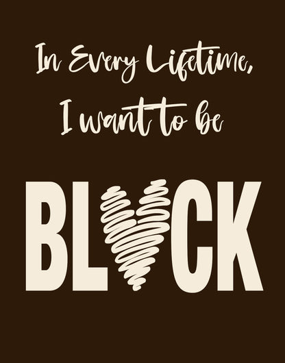 Minimalist Typography Print, Black and Proud