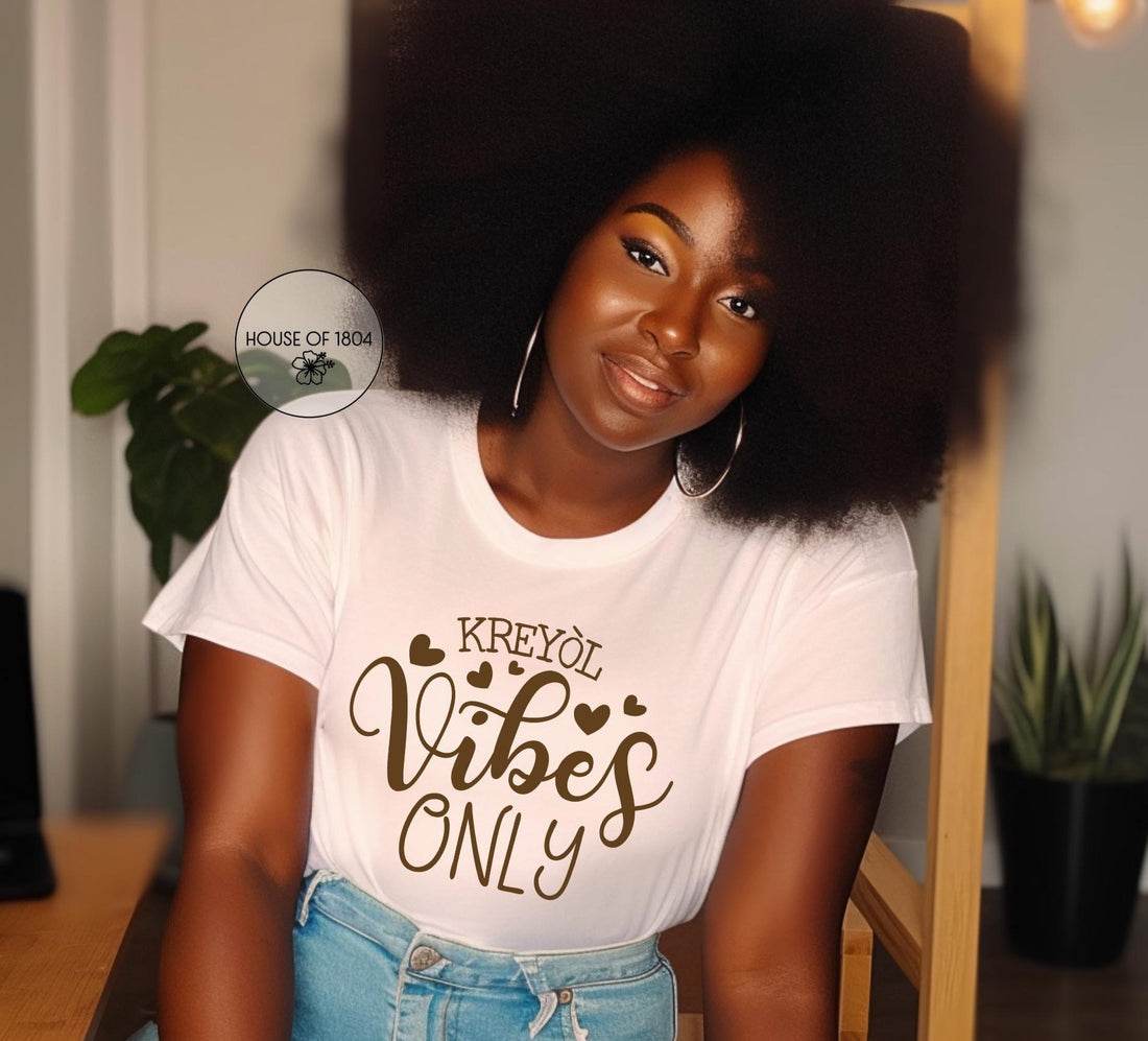 Kreyol Vibes Only Bohemian Tshirt