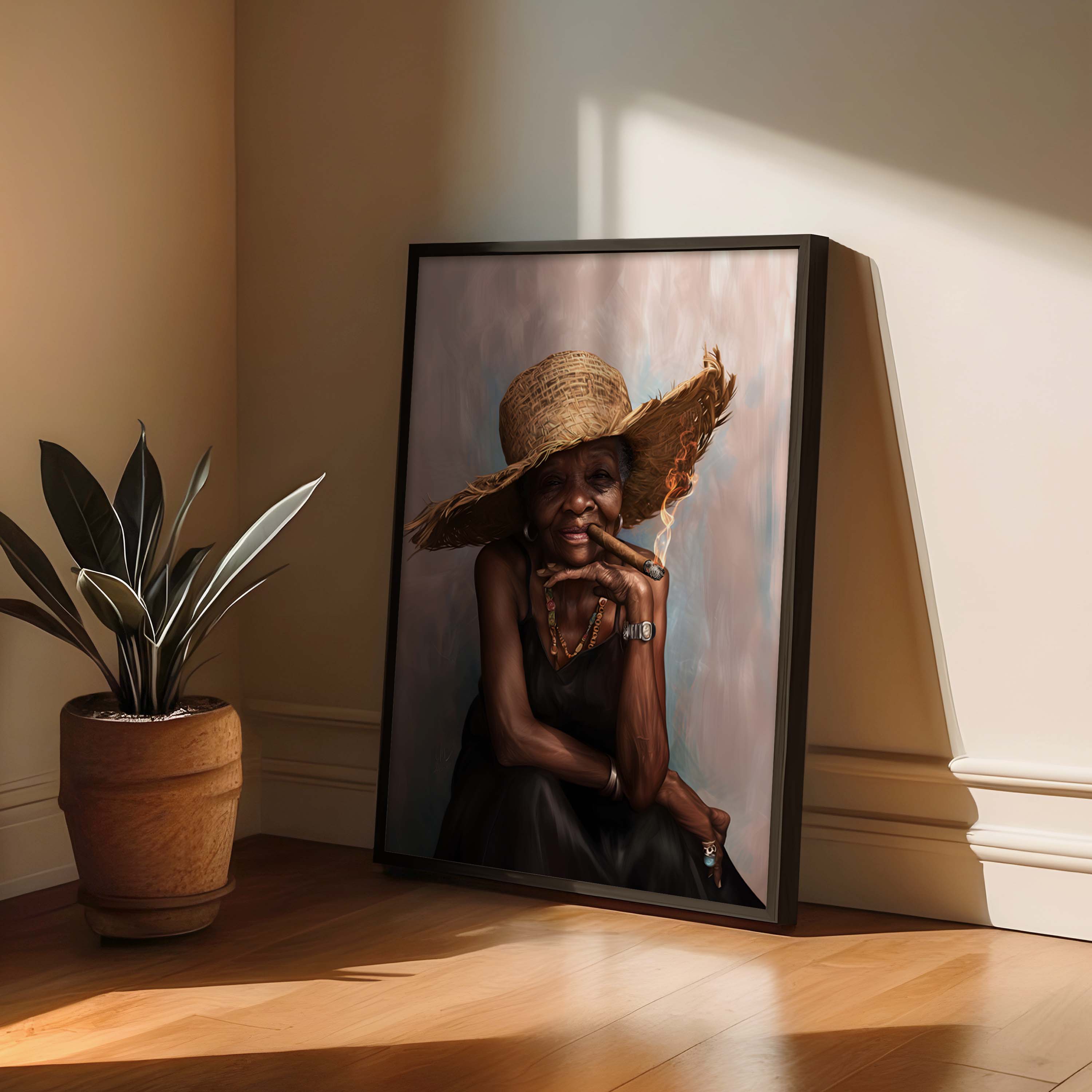 Black Woman Art Print - Mona