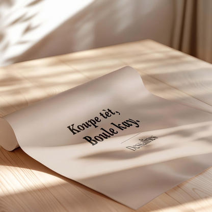 Koupe Tet Boule Kay Modern Art Print