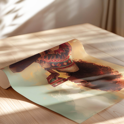 Black Woman Coffee Tea Lover Wall Art