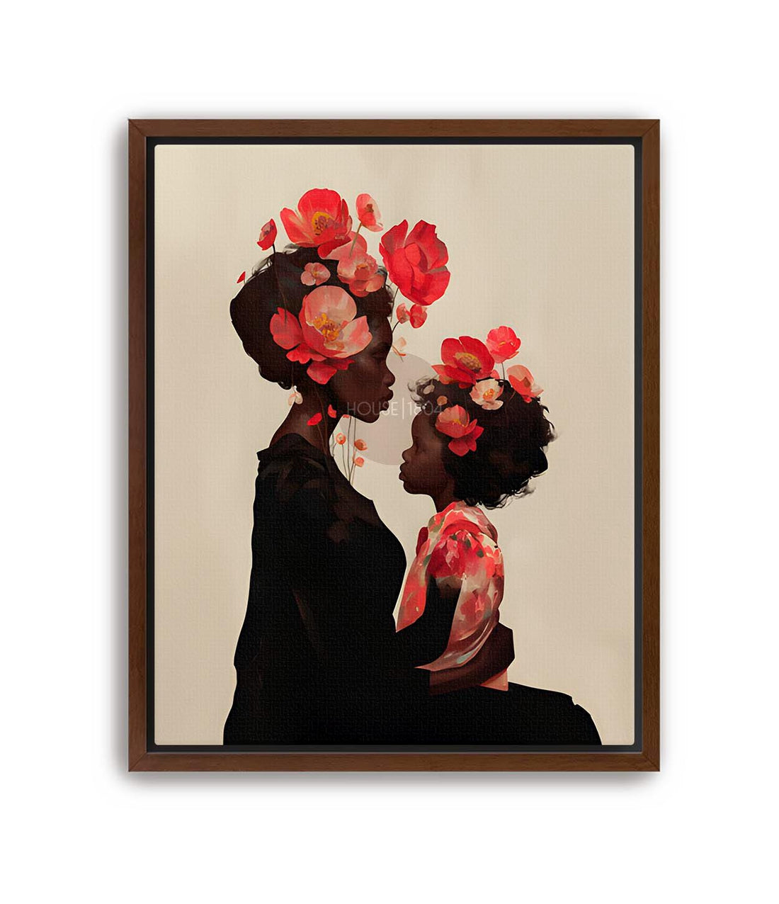 Abstract Motherhood Art Print, Black Mother and Child Art, Black Mother Art Work, Black Mothers Day Gift, African American Family Art Print