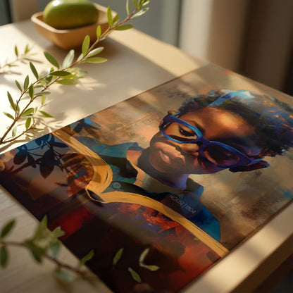 Black Boy Reading Art, Black Boy Joy Reading Poster, Black Boy Nursery Canvas Print, Black Boy Artwork, Black Kid Art