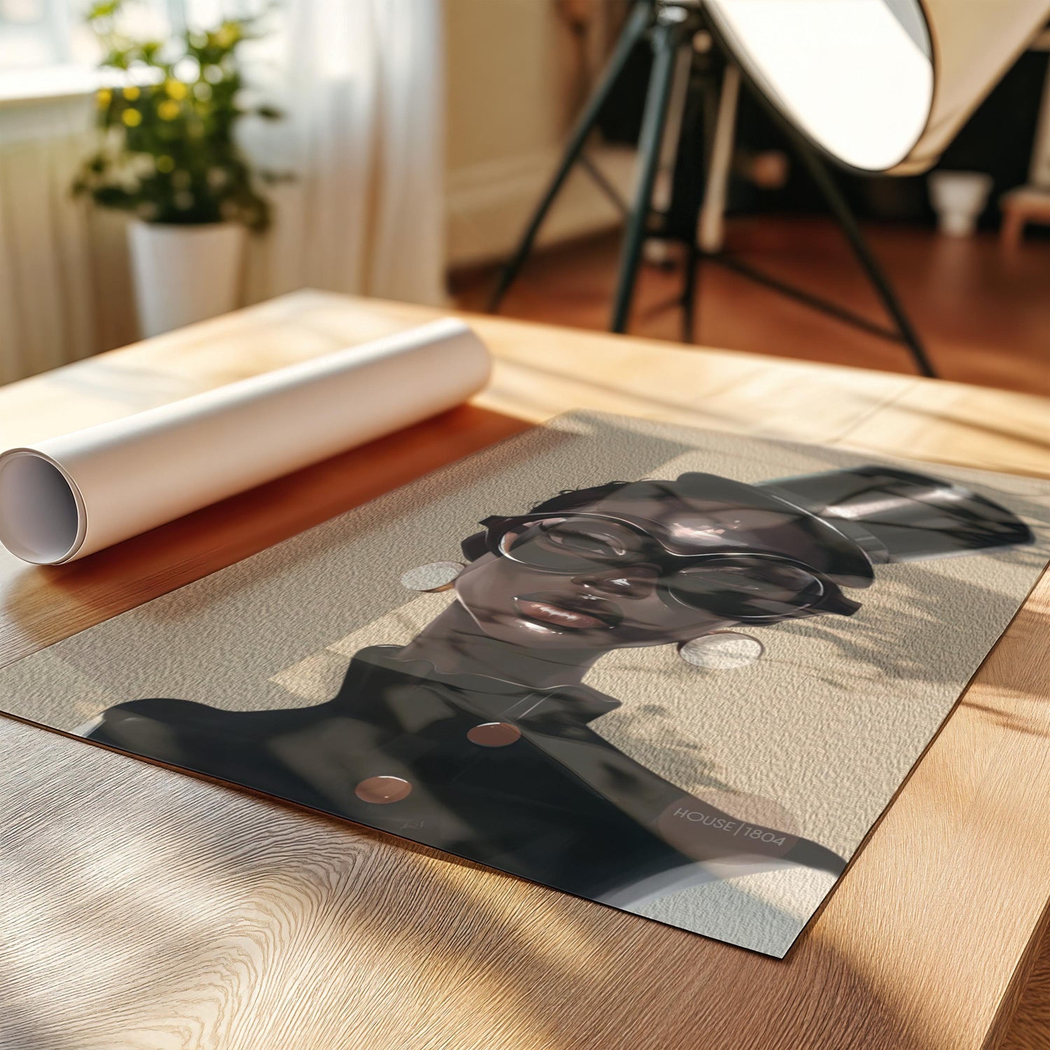 Abstract African American Fashion Artwork, Black Woman Fine Art