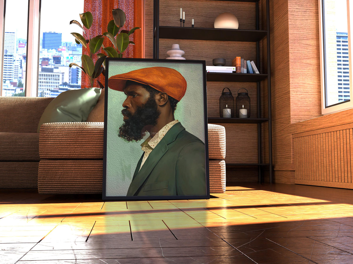 African American Male Art, Modern Afrocentric Portrait Print Fine Art