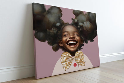Black Girl Art, Black Child Art, Black Girl Magic, African American Nursery Wall Art, Black Girl Portrait, Black Children Art, Nursery Art