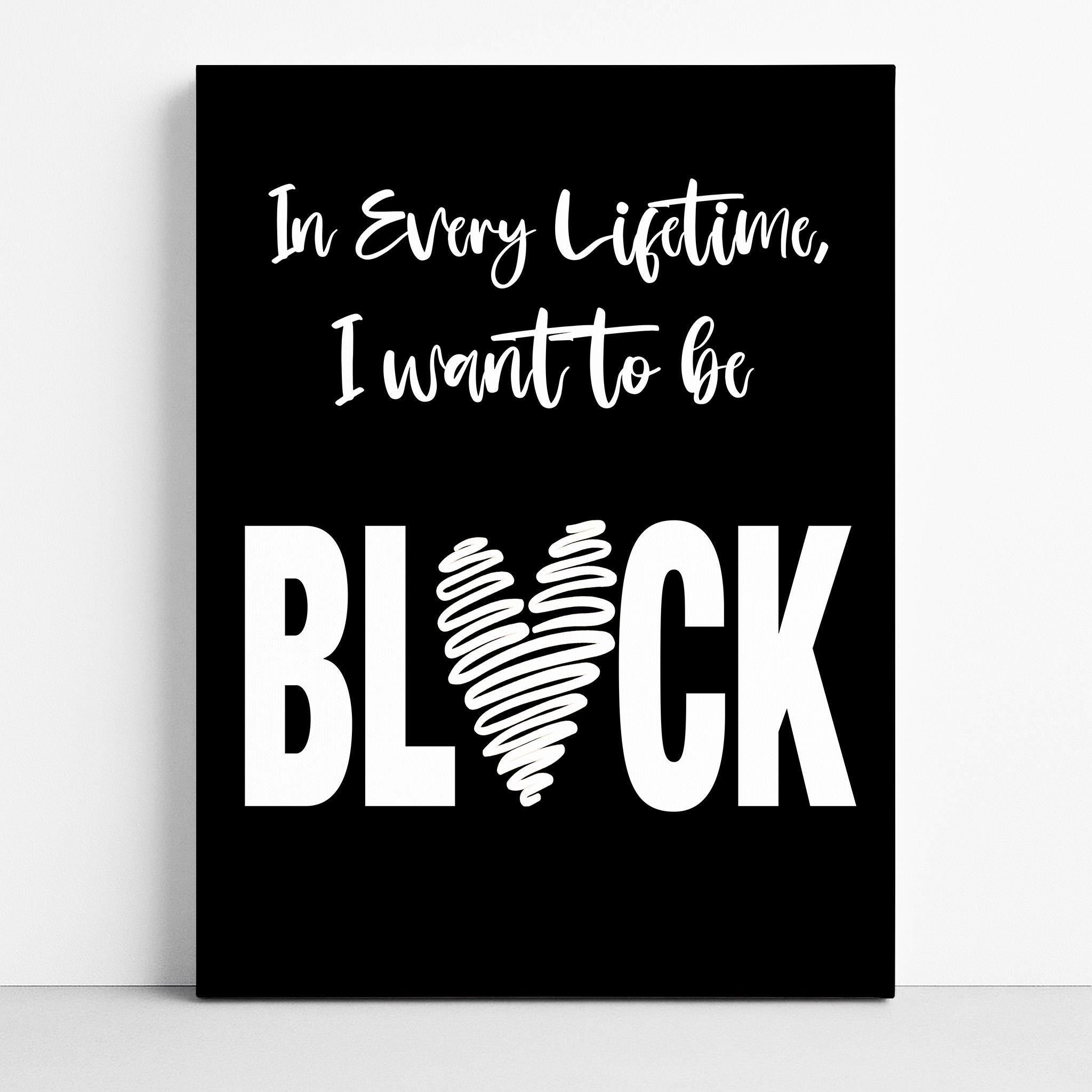 Minimalist Typography Print, Black and Proud