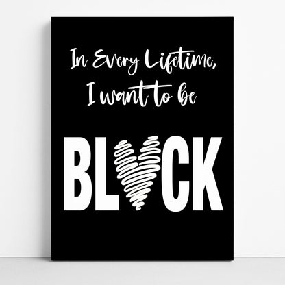 Minimalist Typography Print, Black and Proud